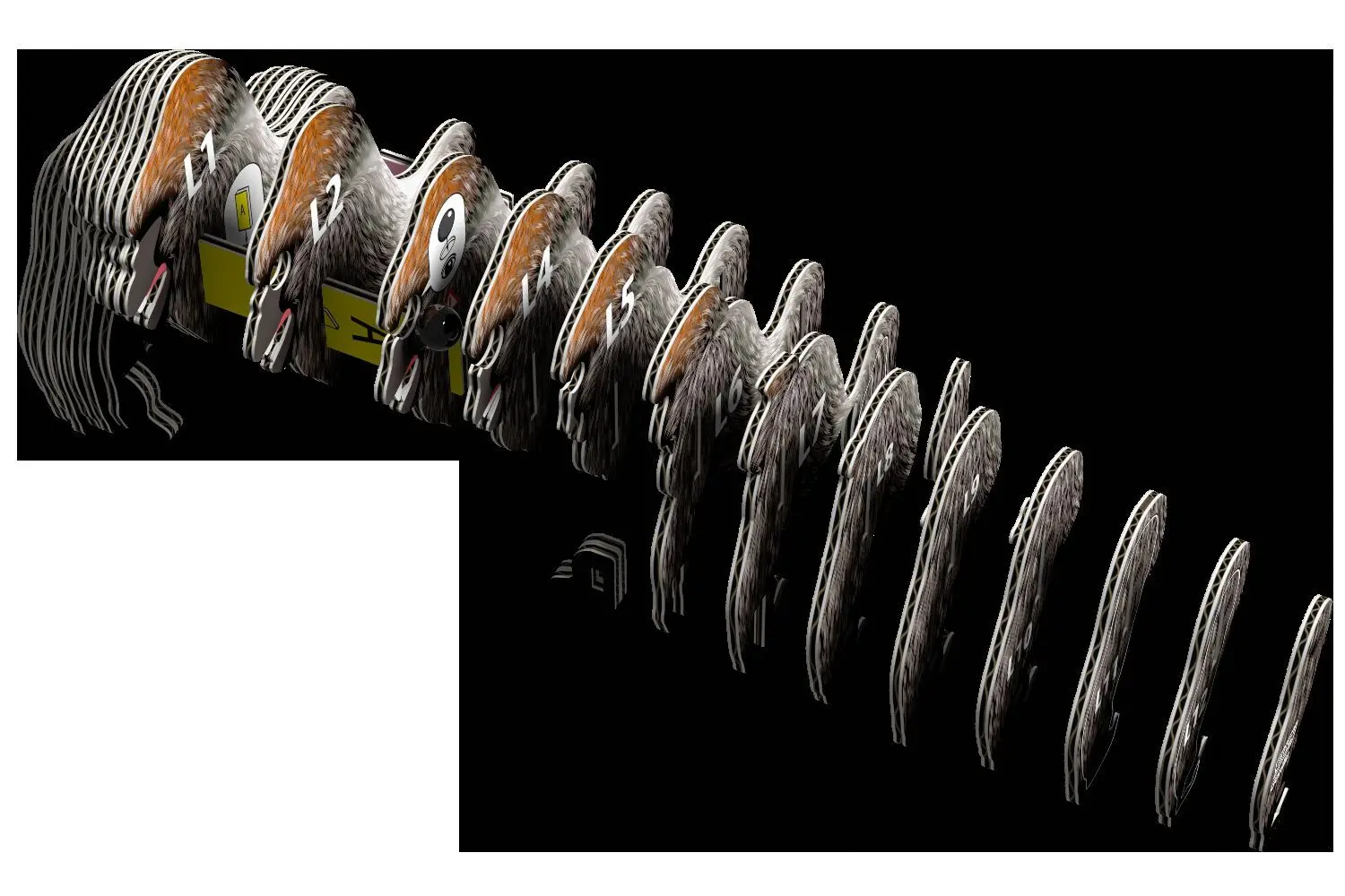 Bild: 9421035150798 | EUGY - 3D Bastelset Gorilla | Kit (Bastelset) | In Karton | 650077