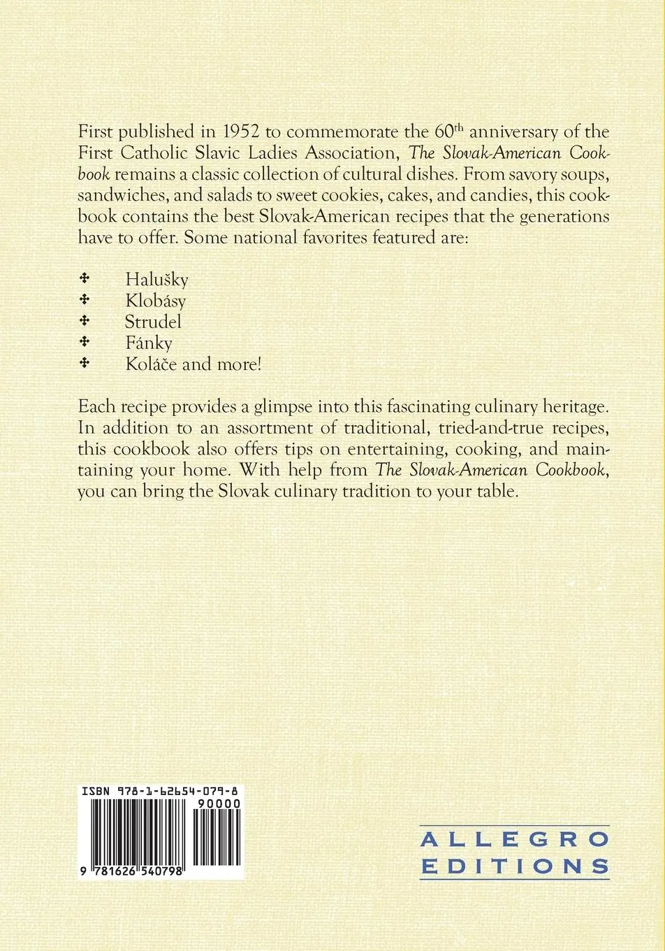 Rückseite: 9781626540798 | The Anniversary Slovak-American Cook Book | Union | Taschenbuch | 2015
