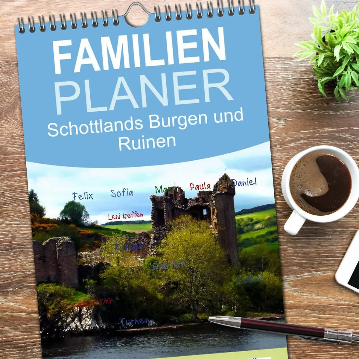 Bild: 9783516520798 | Familienplaner 2026 - Schottlands Burgen und Ruinen mit 5 Spalten...