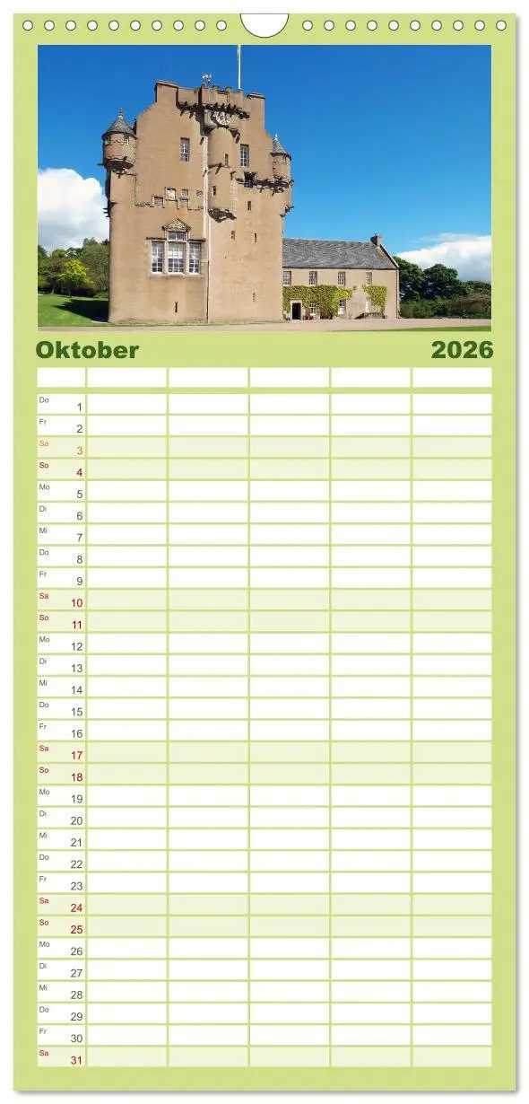 Bild: 9783516520798 | Familienplaner 2026 - Schottlands Burgen und Ruinen mit 5 Spalten...