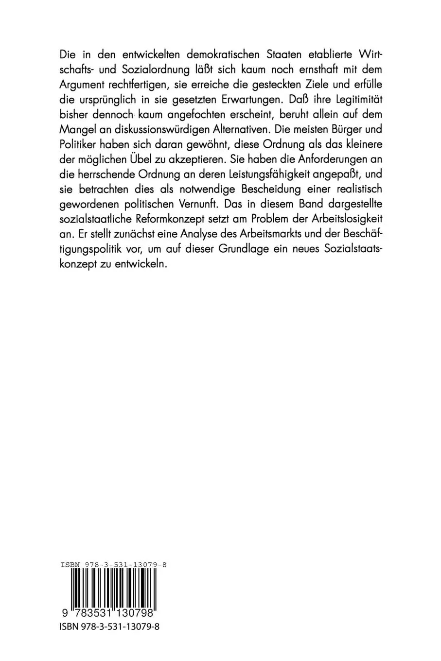 Rückseite: 9783531130798 | Der neue Sozialstaat | Burkhard Wehner | Taschenbuch | 251 S. | 1997