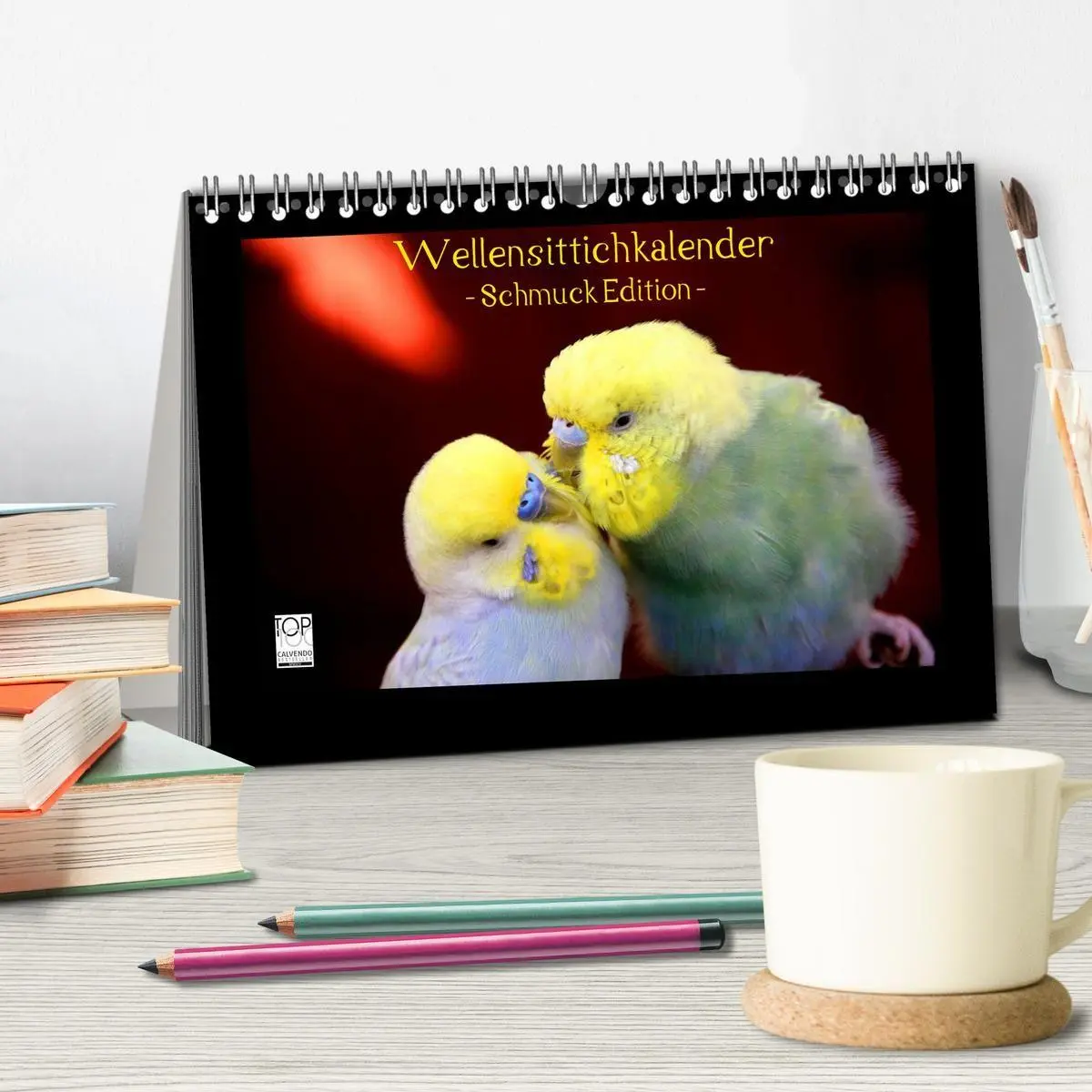 Bild: 9783594120798 | Wellensittichkalender - Schmuck Edition (Tischkalender 2027 DIN A5...