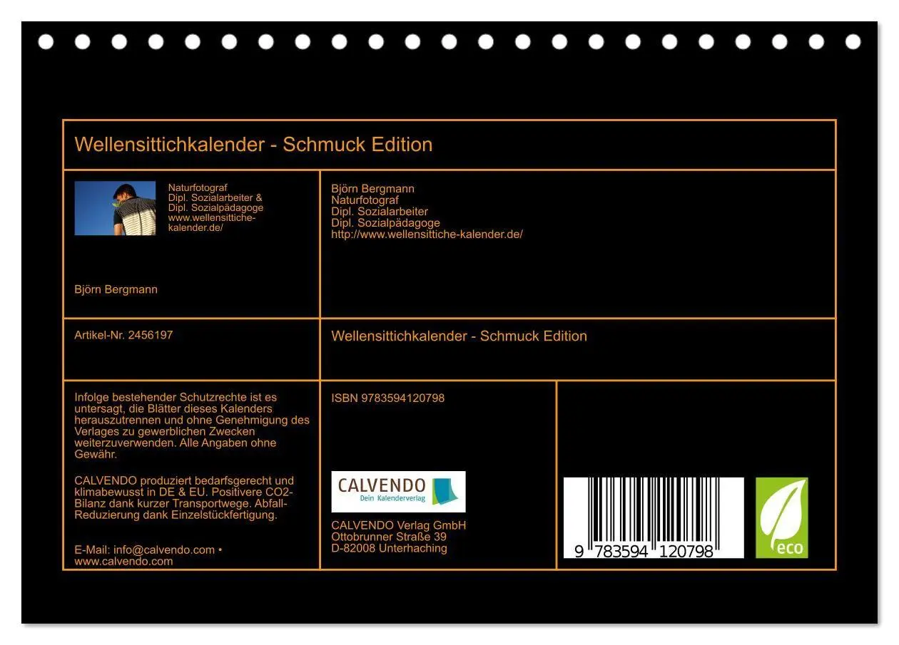 Bild: 9783594120798 | Wellensittichkalender - Schmuck Edition (Tischkalender 2027 DIN A5...