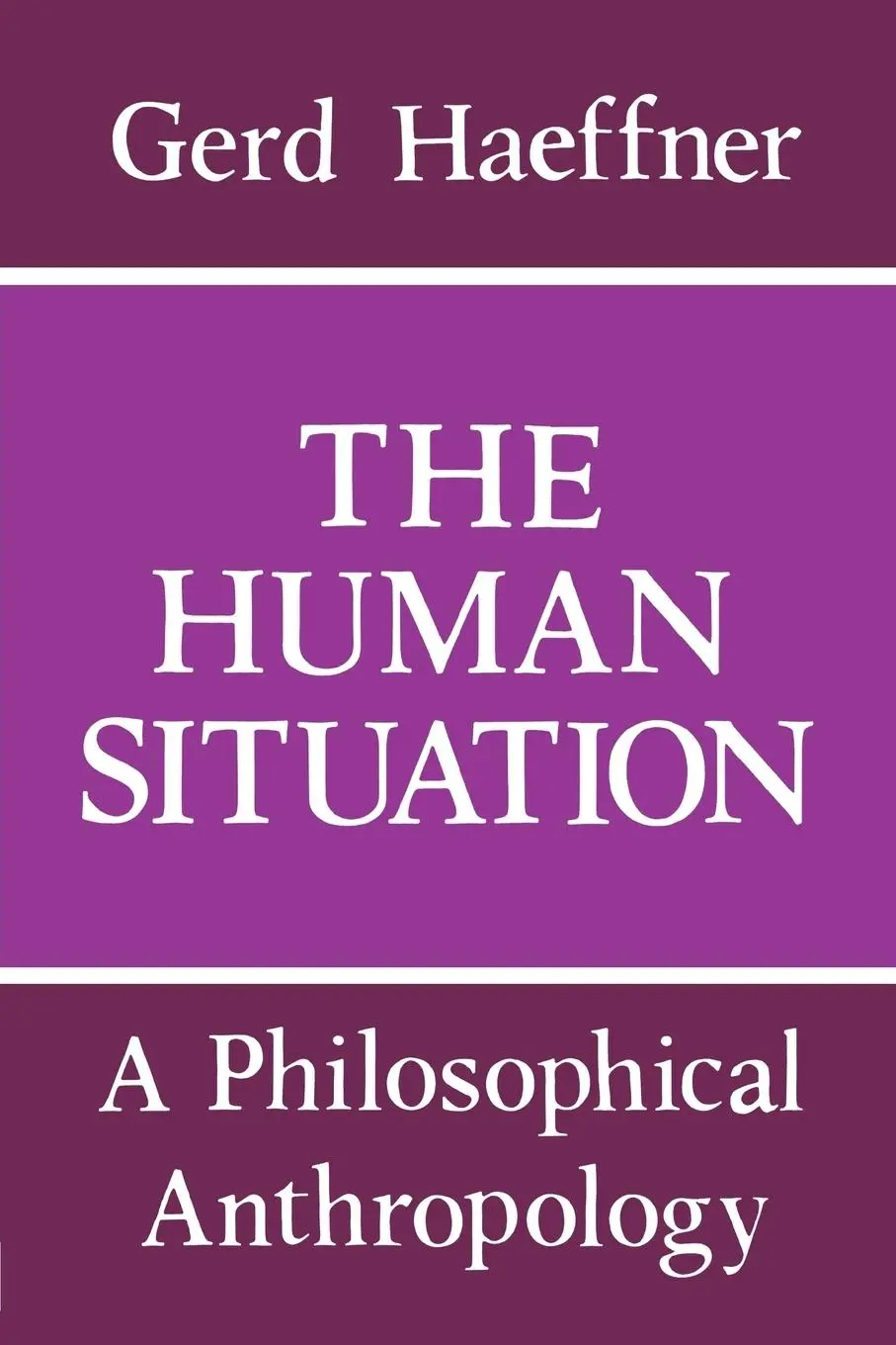 Cover: 9780268010898 | The Human Situation | A Philosophical Anthropology | Gerd Haeffner