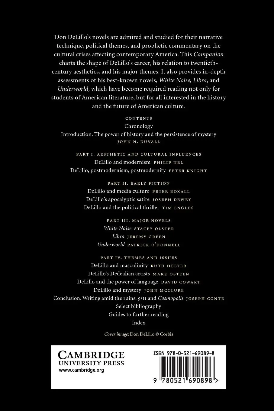 Rückseite: 9780521690898 | The Cambridge Companion to Don Delillo | John N. Duvall | Taschenbuch