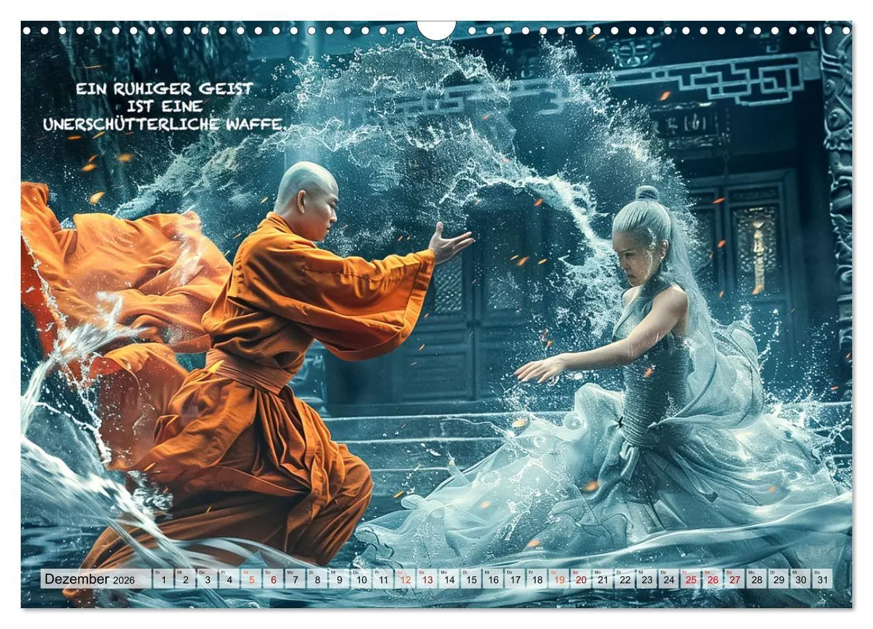 Bild: 9783457280898 | Shaolin Mönche - Weisheit und Disziplin (Wandkalender 2026 DIN A3...