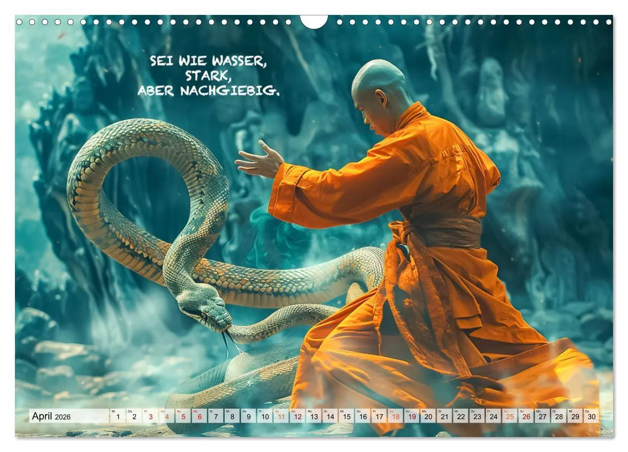 Bild: 9783457280898 | Shaolin Mönche - Weisheit und Disziplin (Wandkalender 2026 DIN A3...