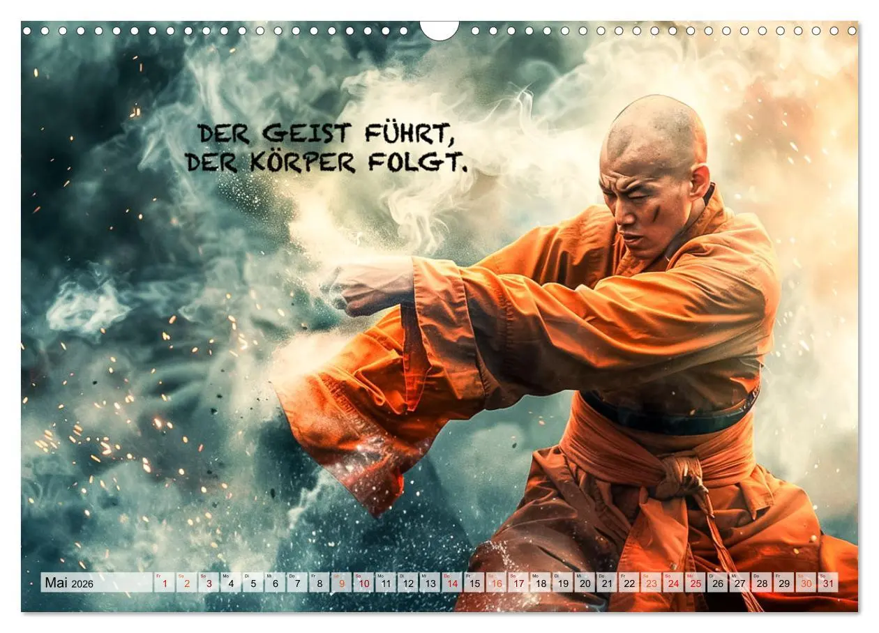 Bild: 9783457280898 | Shaolin Mönche - Weisheit und Disziplin (Wandkalender 2026 DIN A3...