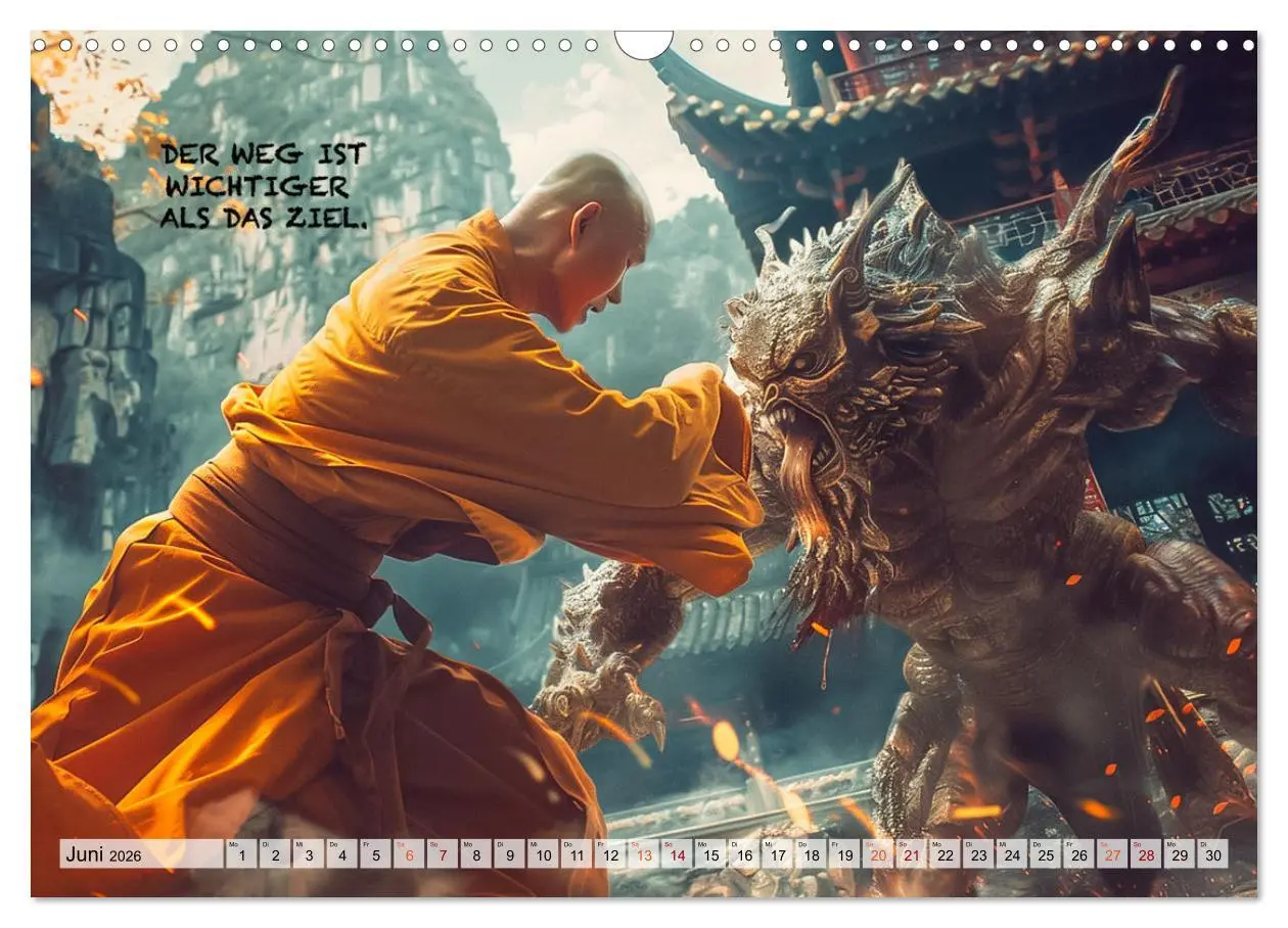 Bild: 9783457280898 | Shaolin Mönche - Weisheit und Disziplin (Wandkalender 2026 DIN A3...