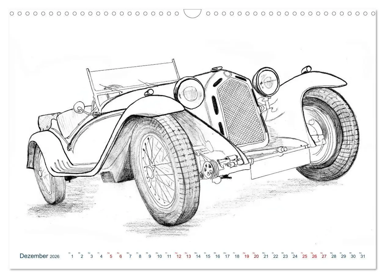 Bild: 9783457660898 | Vintage Sports Cars (Wandkalender 2026 DIN A3 quer), CALVENDO...