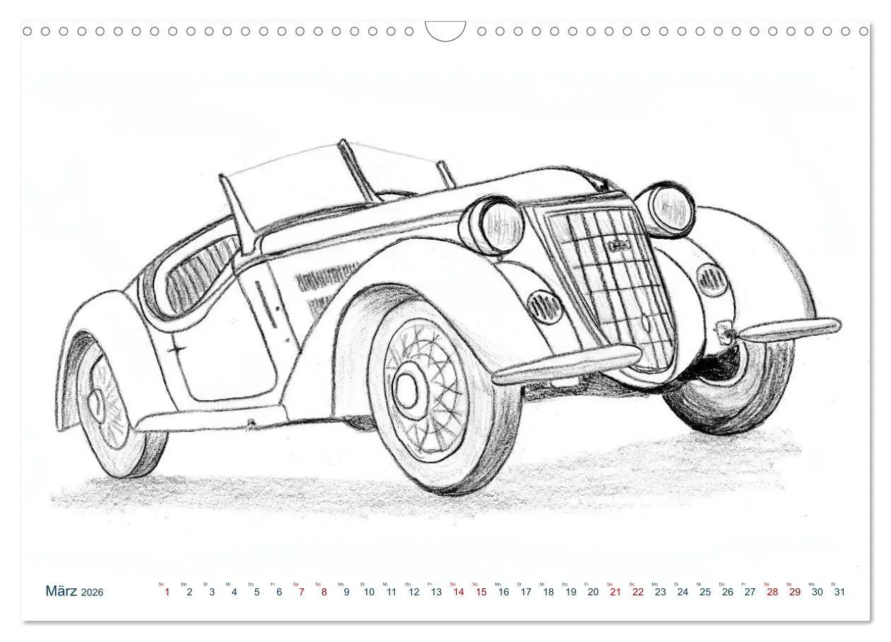 Bild: 9783457660898 | Vintage Sports Cars (Wandkalender 2026 DIN A3 quer), CALVENDO...