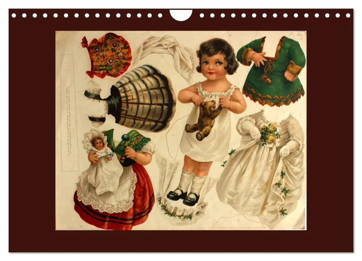 Cover: 9783516130898 | Alte europäische Ankleidepuppen aus Papier (Wandkalender 2026 DIN...
