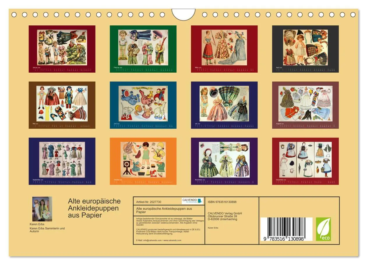 Bild: 9783516130898 | Alte europäische Ankleidepuppen aus Papier (Wandkalender 2026 DIN...