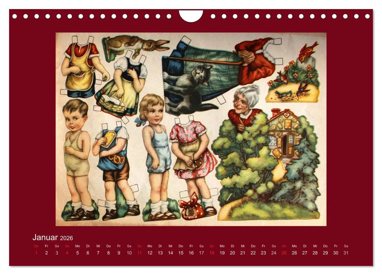 Bild: 9783516130898 | Alte europäische Ankleidepuppen aus Papier (Wandkalender 2026 DIN...