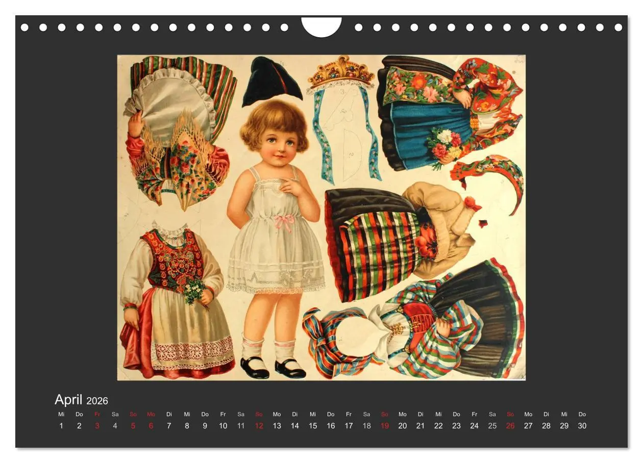 Bild: 9783516130898 | Alte europäische Ankleidepuppen aus Papier (Wandkalender 2026 DIN...