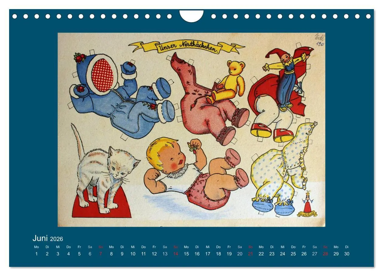 Bild: 9783516130898 | Alte europäische Ankleidepuppen aus Papier (Wandkalender 2026 DIN...