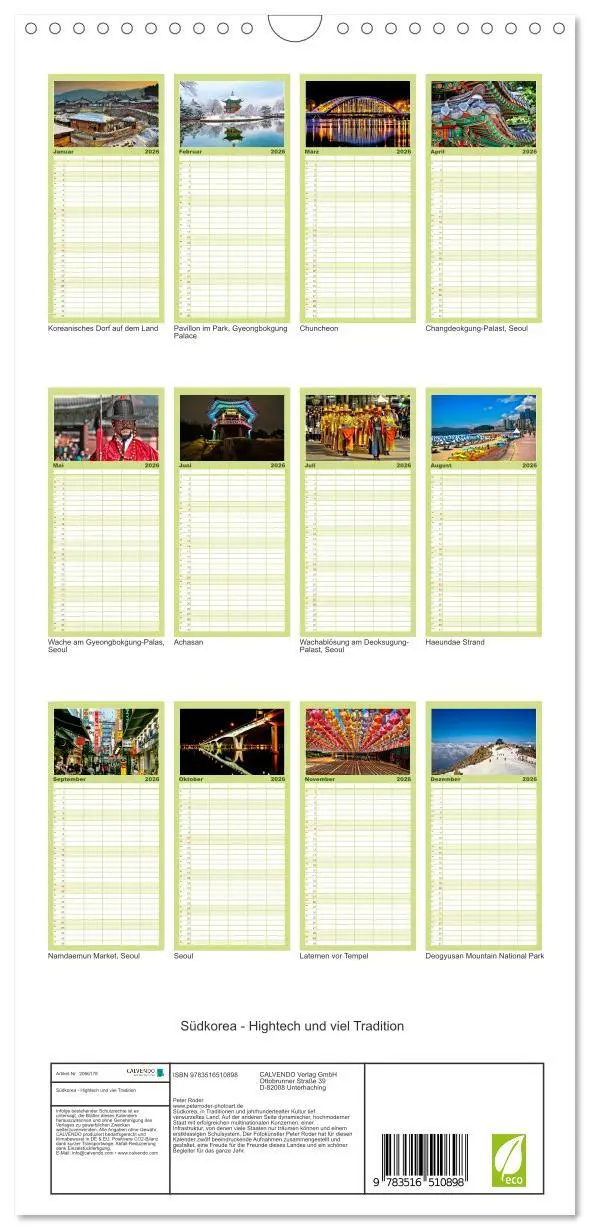 Bild: 9783516510898 | Familienplaner 2026 - Südkorea - Hightech und viel Tradition mit 5...