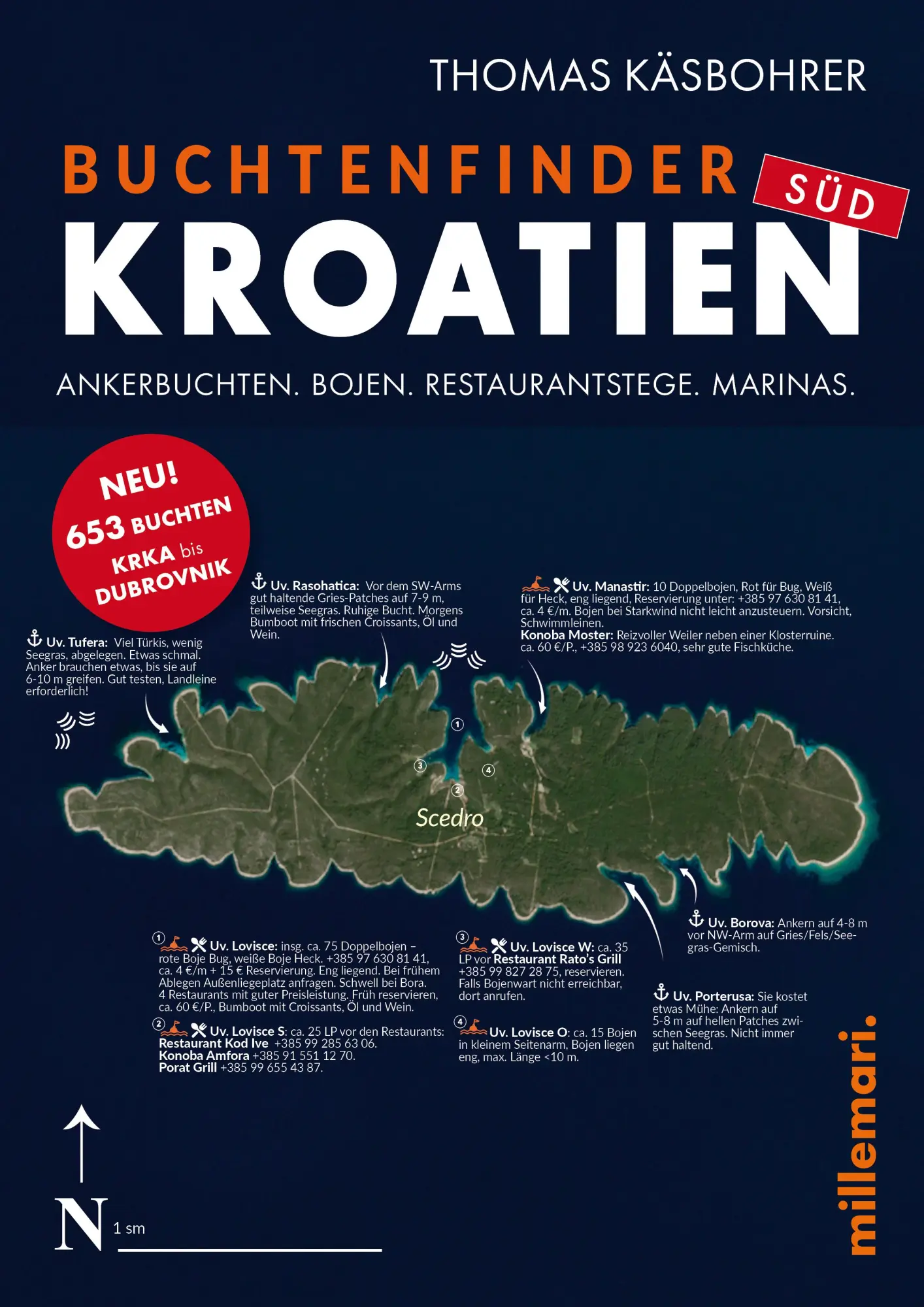 Cover: 9783967060898 | Buchtenfinder Kroatien Süd - Ausgabe 2025 | Thomas Käsbohrer | Deutsch