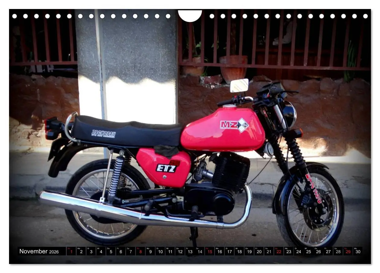 Bild: 9783457960998 | Motorrad-Legenden - MZ (Wandkalender 2026 DIN A4 quer), CALVENDO...