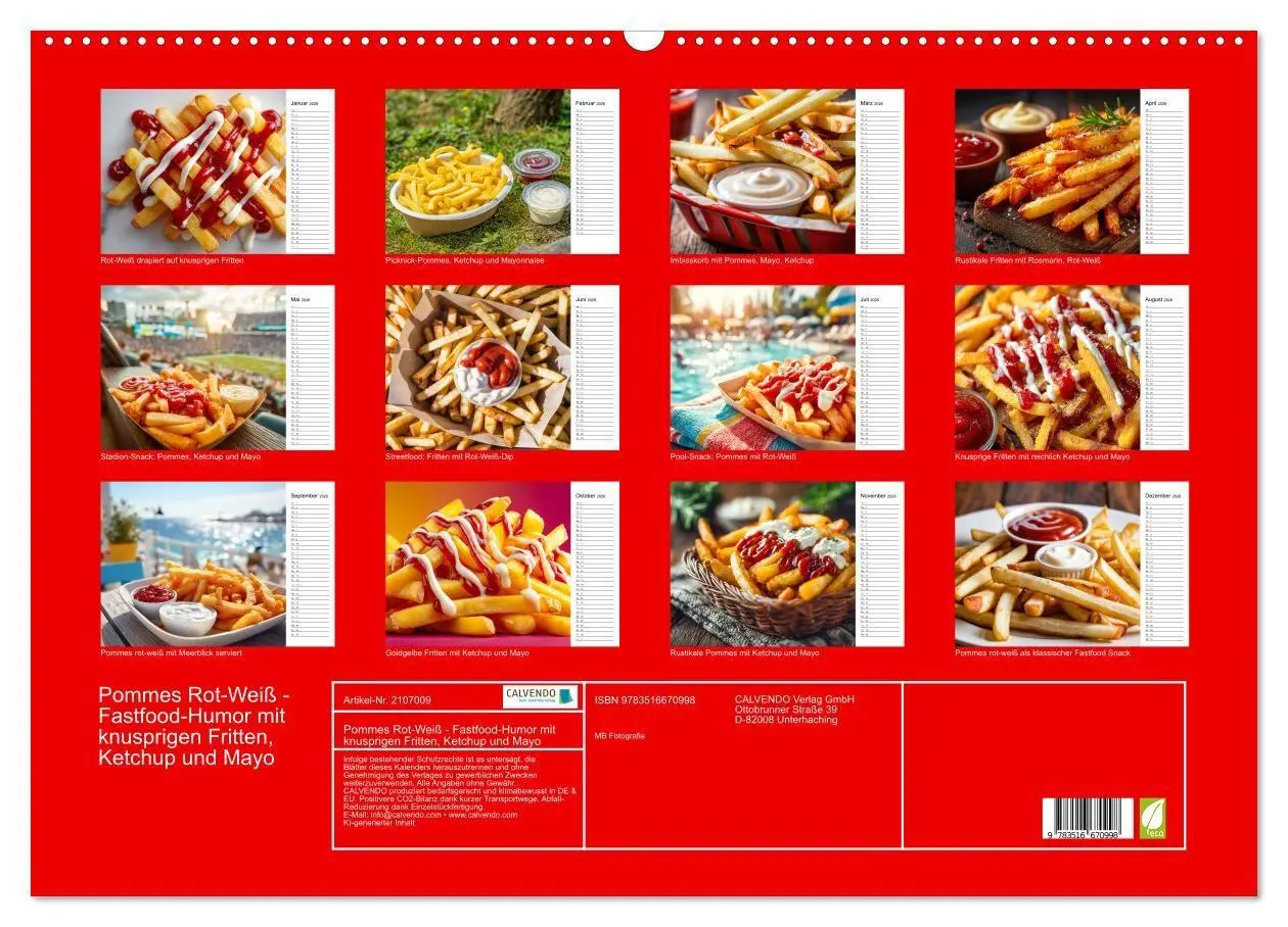 Bild: 9783516670998 | Pommes Rot-Weiß - Fastfood-Humor mit knusprigen Fritten, Ketchup...