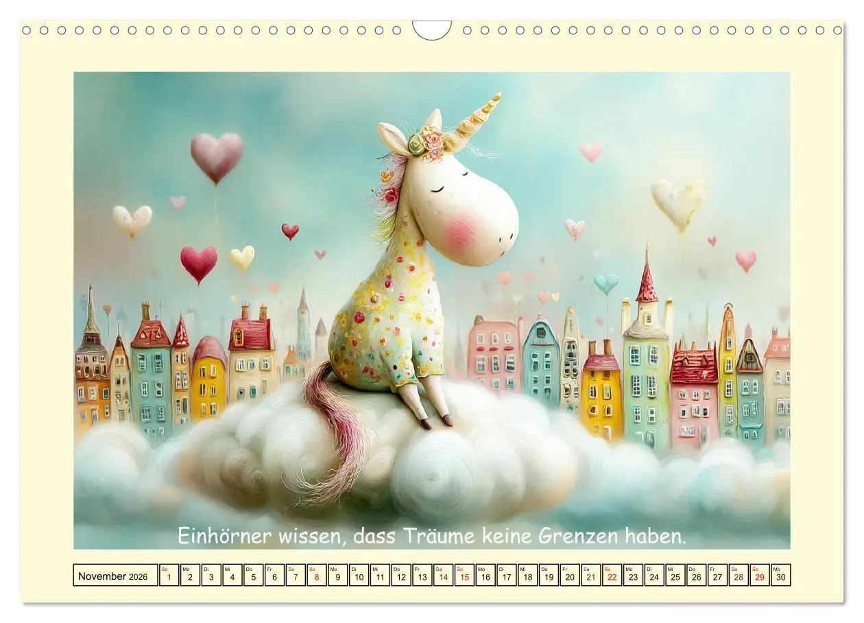 Bild: 9783516740998 | Einhornzauber. Liebliche Unicorn-Weisheiten (Wandkalender 2026 DIN...