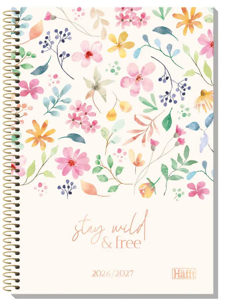 Cover: 4029357111098 | Häfft College-Timer A5 26/27 - Schülerkalender [Wild Blossoms] | Häfft