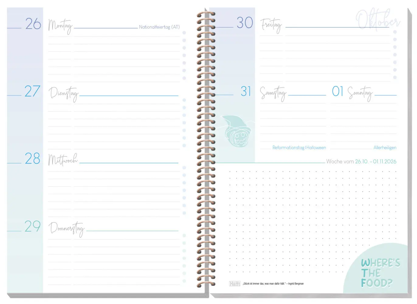 Bild: 4029357111098 | Häfft College-Timer A5 26/27 - Schülerkalender [Wild Blossoms] | Häfft