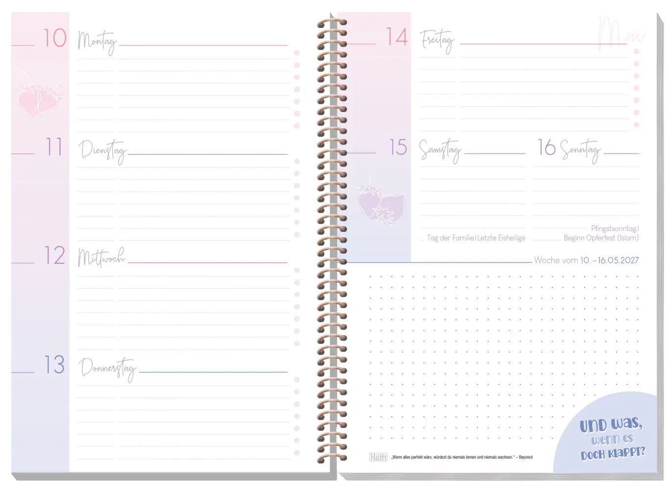 Bild: 4029357111098 | Häfft College-Timer A5 26/27 - Schülerkalender [Wild Blossoms] | Häfft