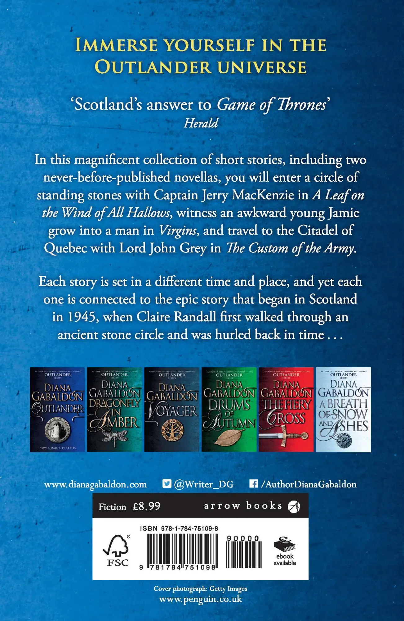 Rückseite: 9781784751098 | Seven Stones to Stand or Fall | Diana Gabaldon | Taschenbuch | 526 S.