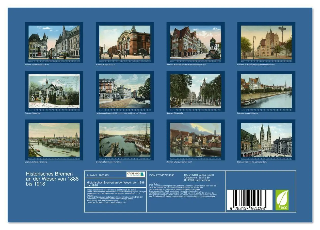 Bild: 9783457921098 | Historisches Bremen an der Weser von 1888 bis 1918 (Wandkalender...