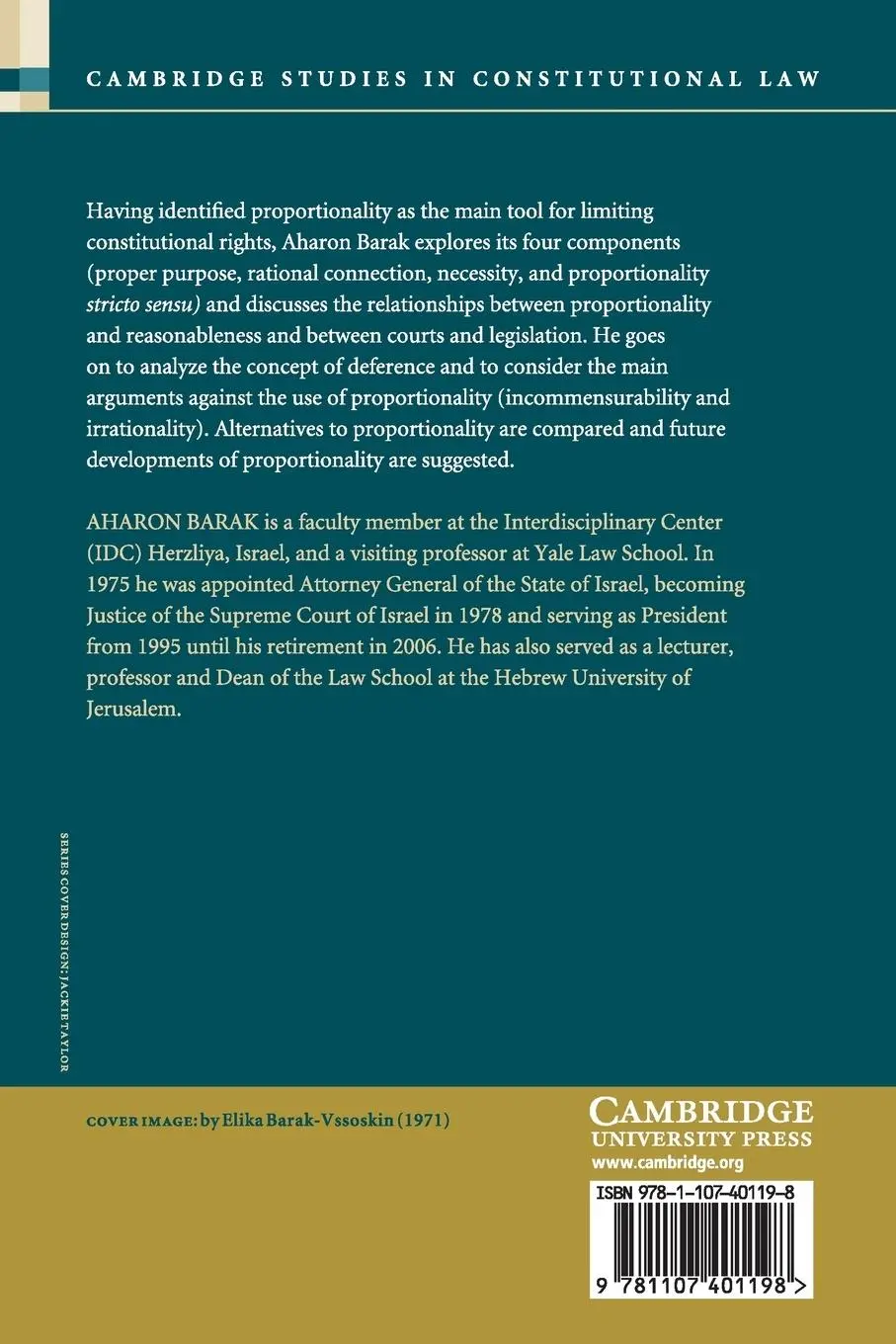 Rückseite: 9781107401198 | Proportionality | Aharon Barak | Taschenbuch | Englisch | 2015
