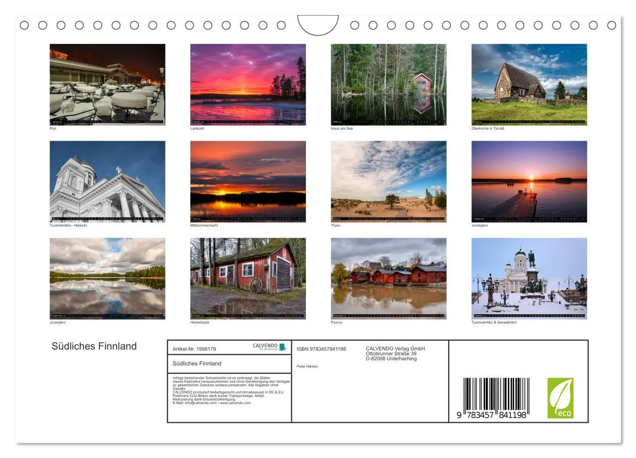 Bild: 9783457841198 | Südliches Finnland (Wandkalender 2026 DIN A4 quer), CALVENDO...