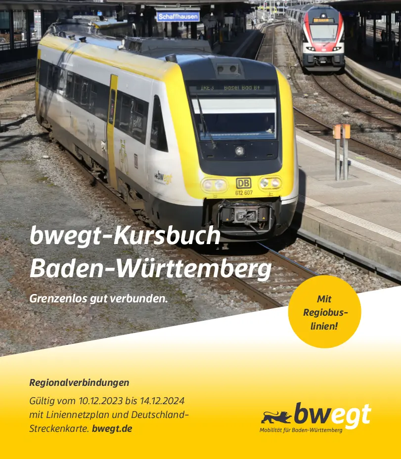 Cover: 9783943551198 | bwegt-Kursbuch Baden-Württemberg 2024, m. 1 Karte | Baden-Württemberg