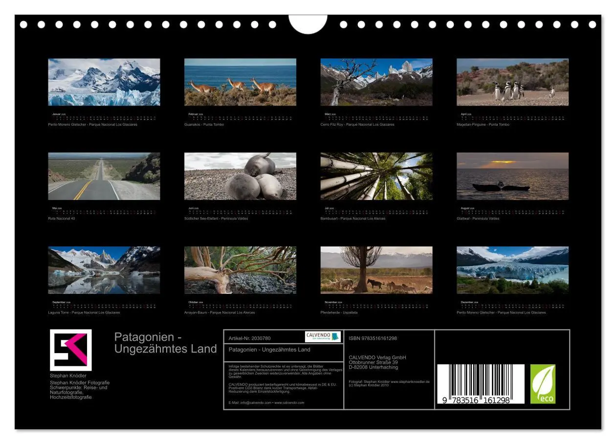 Bild: 9783516161298 | Patagonien - Ungezähmtes Land (Wandkalender 2026 DIN A4 quer),...