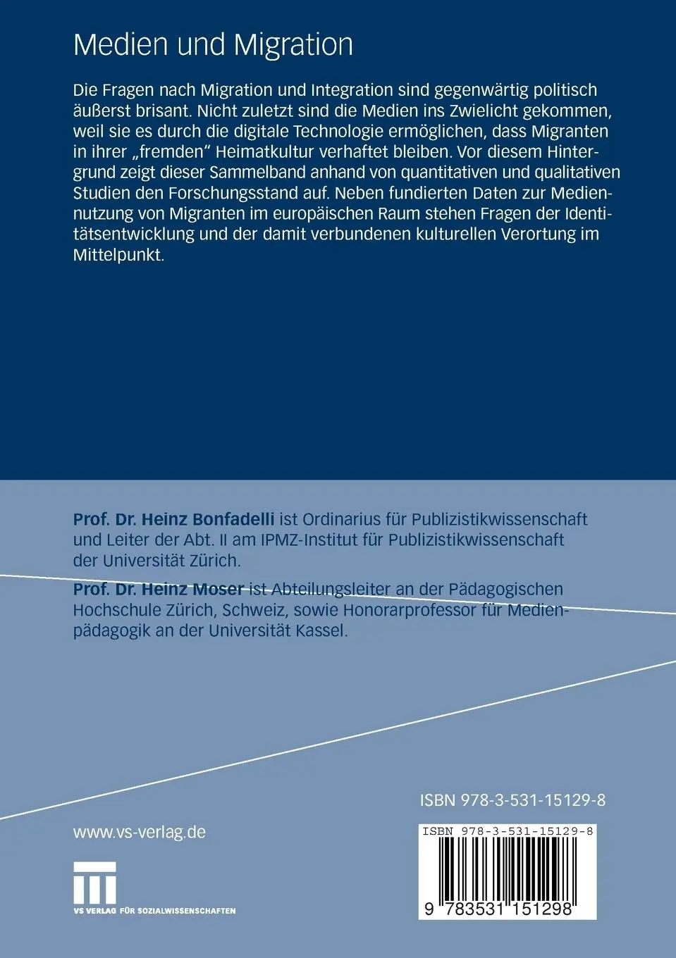 Rückseite: 9783531151298 | Medien und Migration | Europa als multikultureller Raum? | Taschenbuch