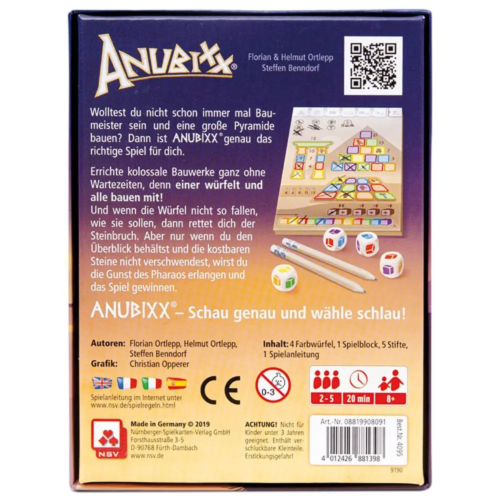 Bild: 4012426881398 | Anubixx | Nürnberger Spielkarten Verlag | Spiel | Brettspiel | Deutsch
