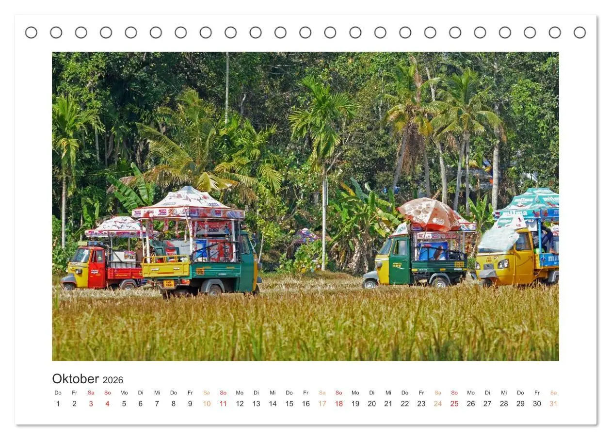 Bild: 9783516221398 | Kerala - Im Süden Indiens (Tischkalender 2026 DIN A5 quer),...