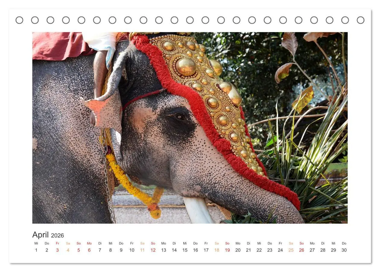 Bild: 9783516221398 | Kerala - Im Süden Indiens (Tischkalender 2026 DIN A5 quer),...