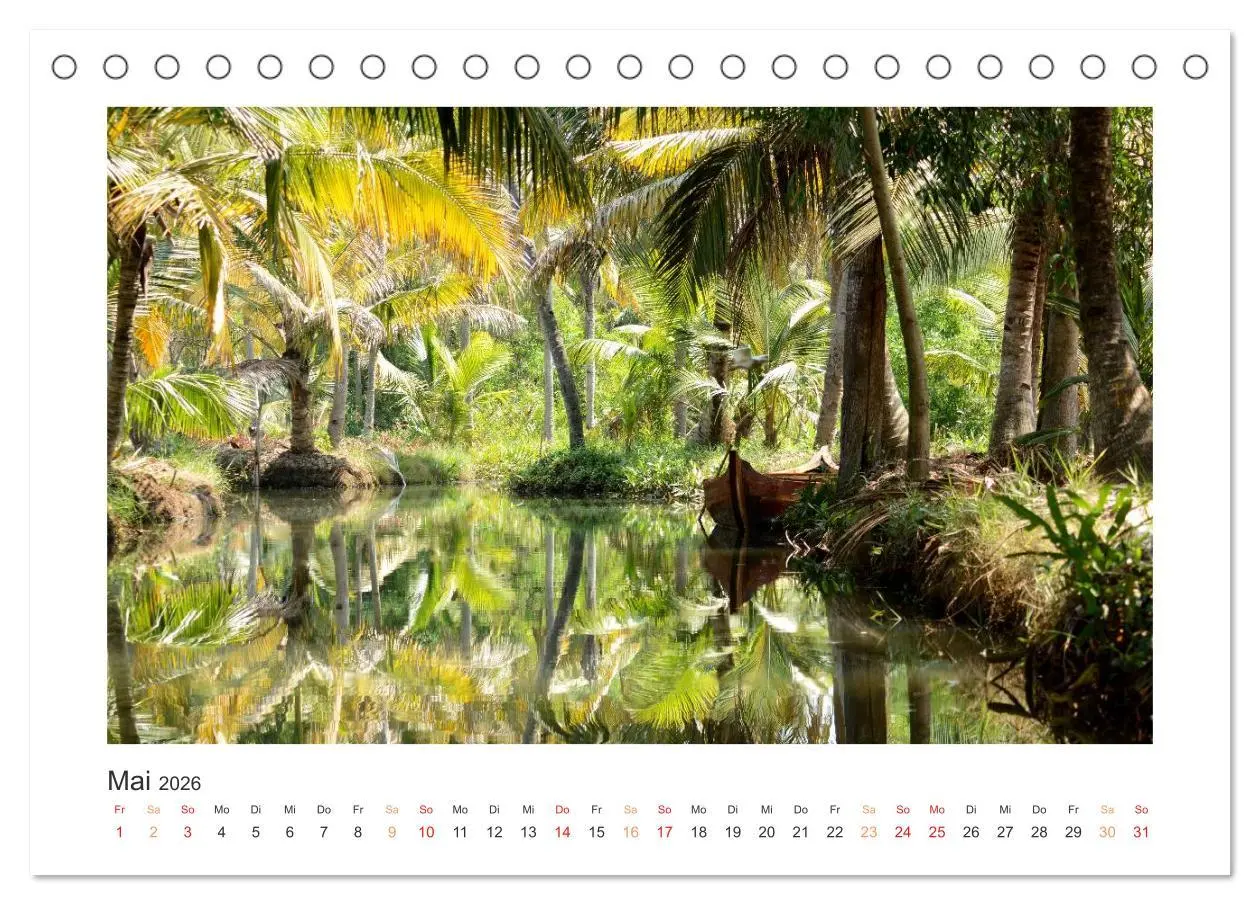 Bild: 9783516221398 | Kerala - Im Süden Indiens (Tischkalender 2026 DIN A5 quer),...