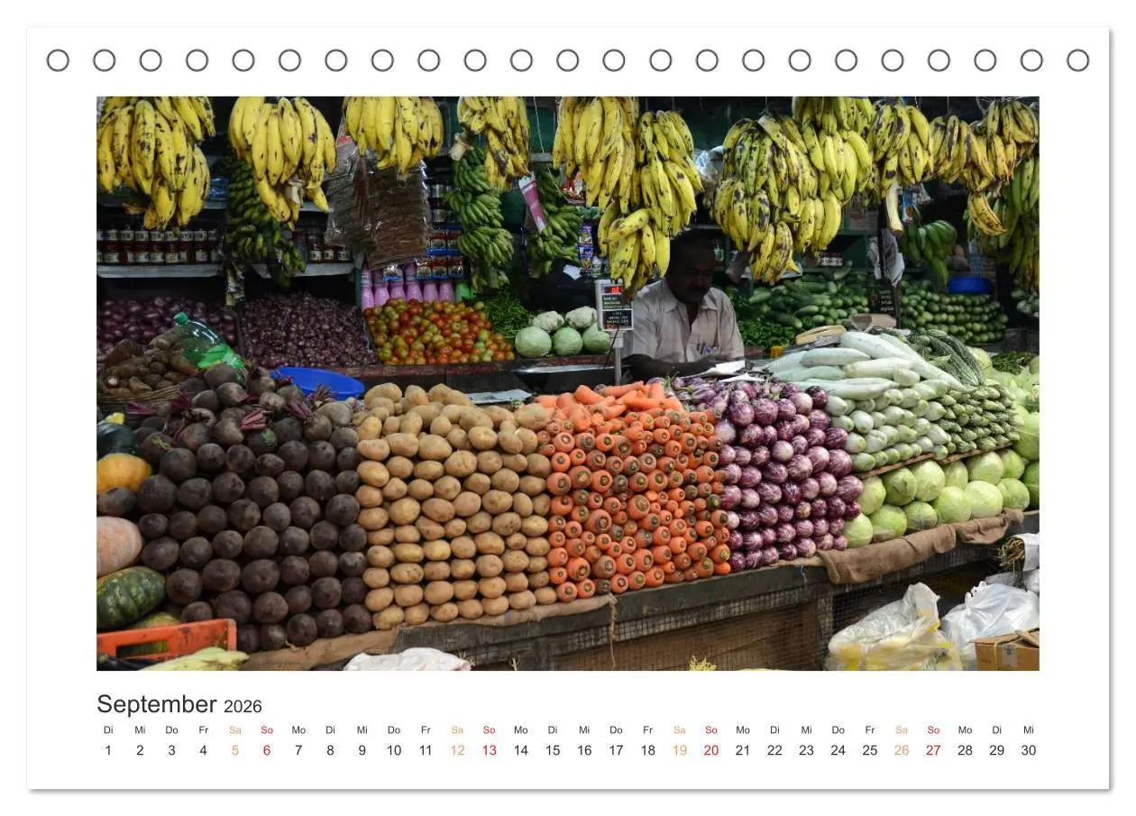 Bild: 9783516221398 | Kerala - Im Süden Indiens (Tischkalender 2026 DIN A5 quer),...
