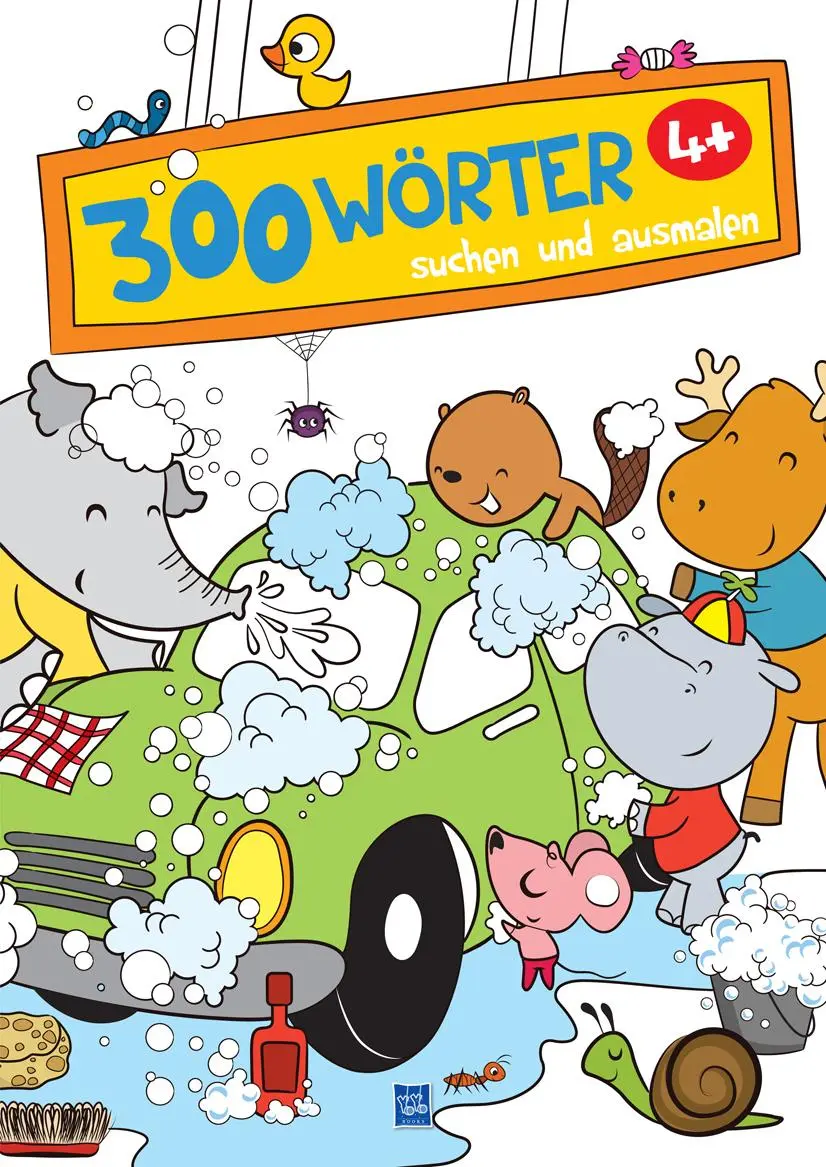 Cover: 9789463781398 | 300 Wörter suchen und ausmalen 4+ (Autowaschen) | Taschenbuch | 48 S.
