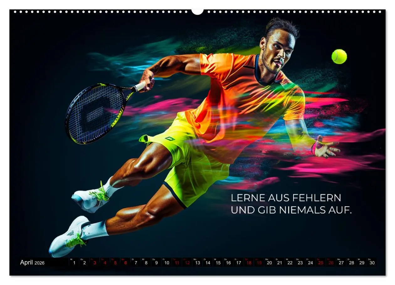 Bild: 9783457501498 | Tennis und Motivation (hochwertiger Premium Wandkalender 2026 DIN...