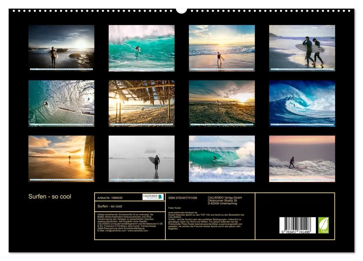 Bild: 9783457741498 | Surfen - so cool (hochwertiger Premium Wandkalender 2026 DIN A2...