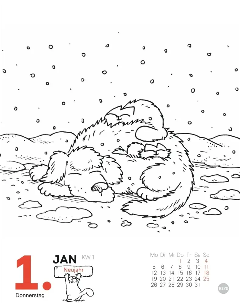 Bild: 9783756411498 | Simons Katze Tagesabreißkalender 2026 | Simon Tofield | Kalender