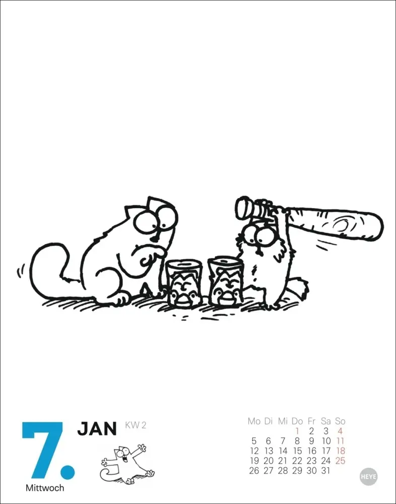 Bild: 9783756411498 | Simons Katze Tagesabreißkalender 2026 | Simon Tofield | Kalender