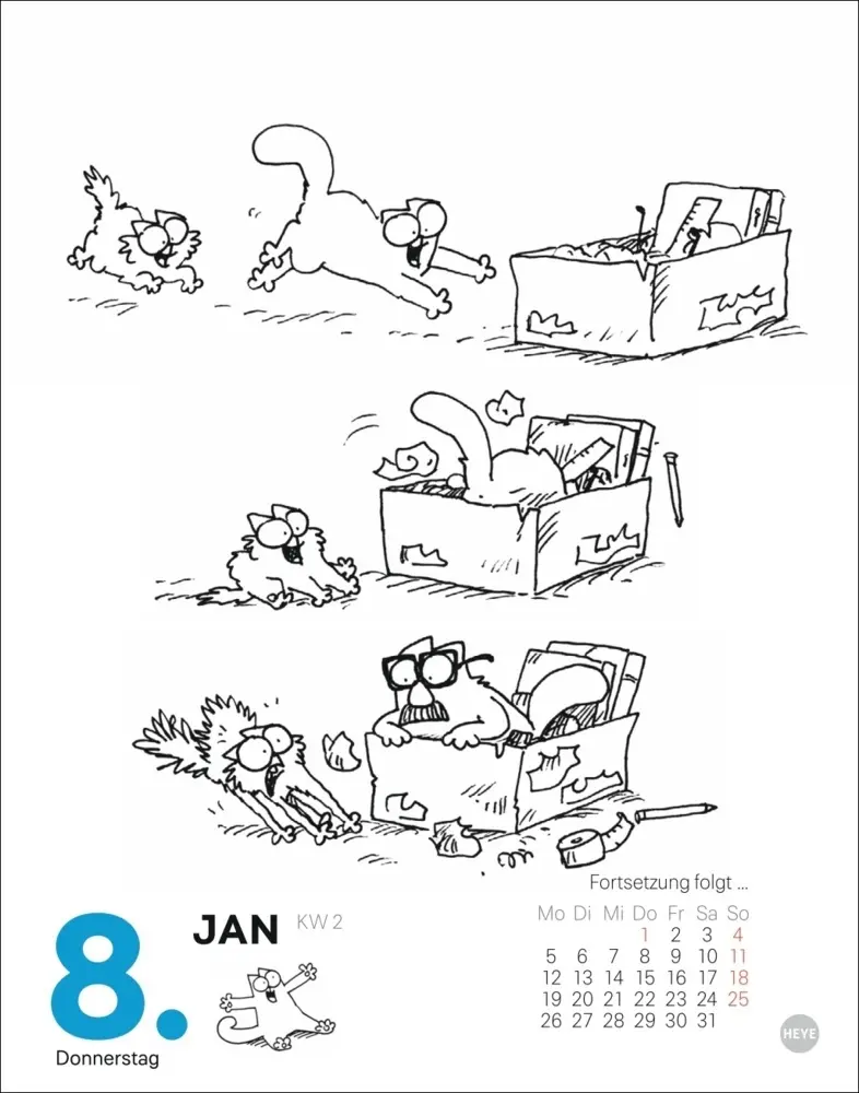 Bild: 9783756411498 | Simons Katze Tagesabreißkalender 2026 | Simon Tofield | Kalender