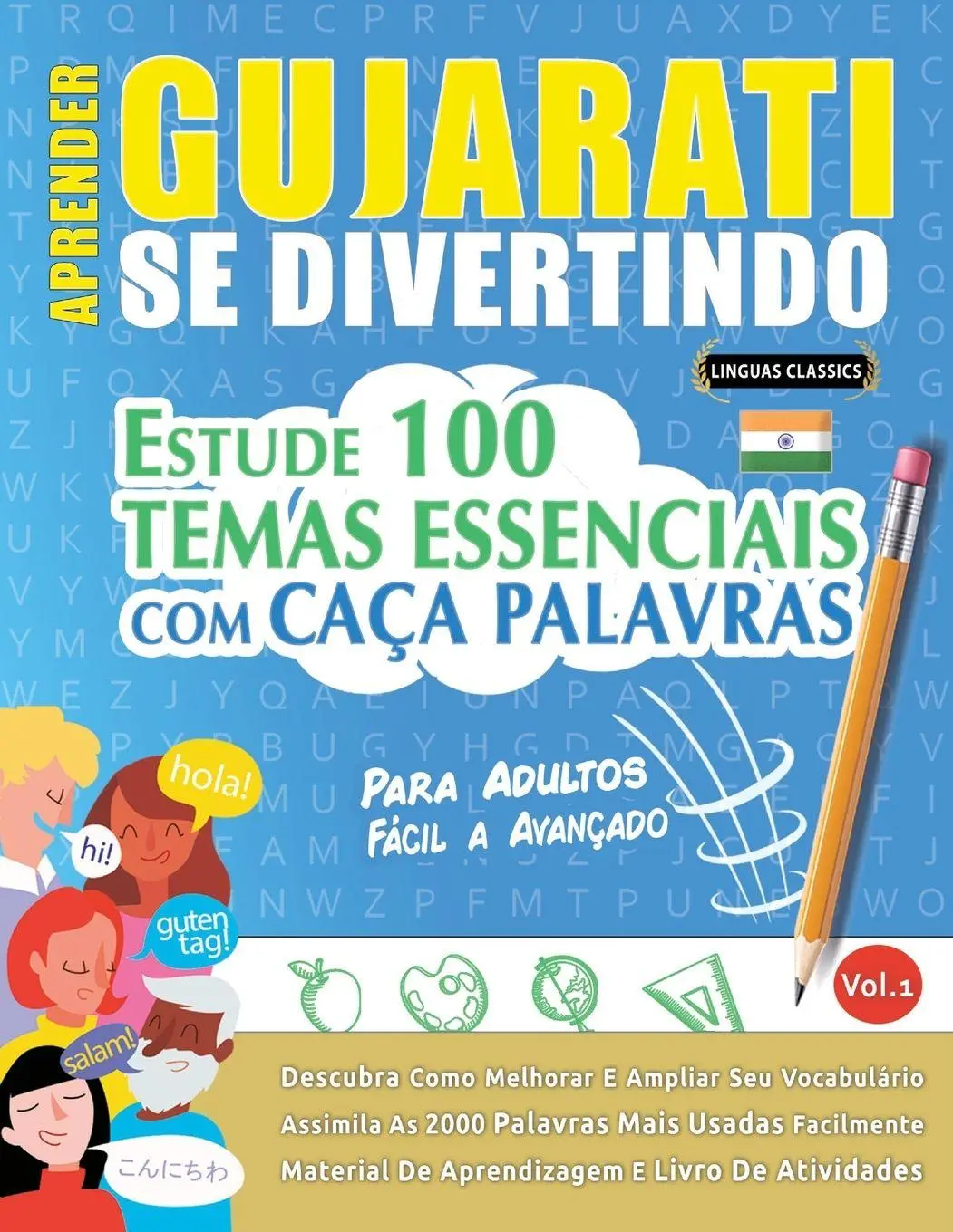 Cover: 9798349011498 | APRENDER GUJARATI SE DIVERTINDO! - PARA ADULTOS | Linguas Classics