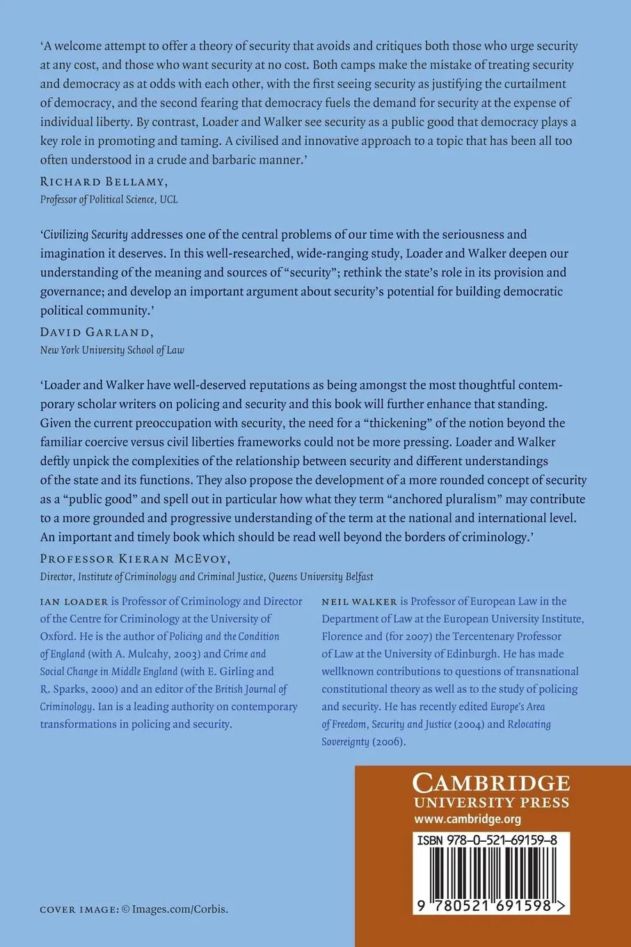 Rückseite: 9780521691598 | Civilizing Security | Ian Loader (u. a.) | Taschenbuch | Englisch