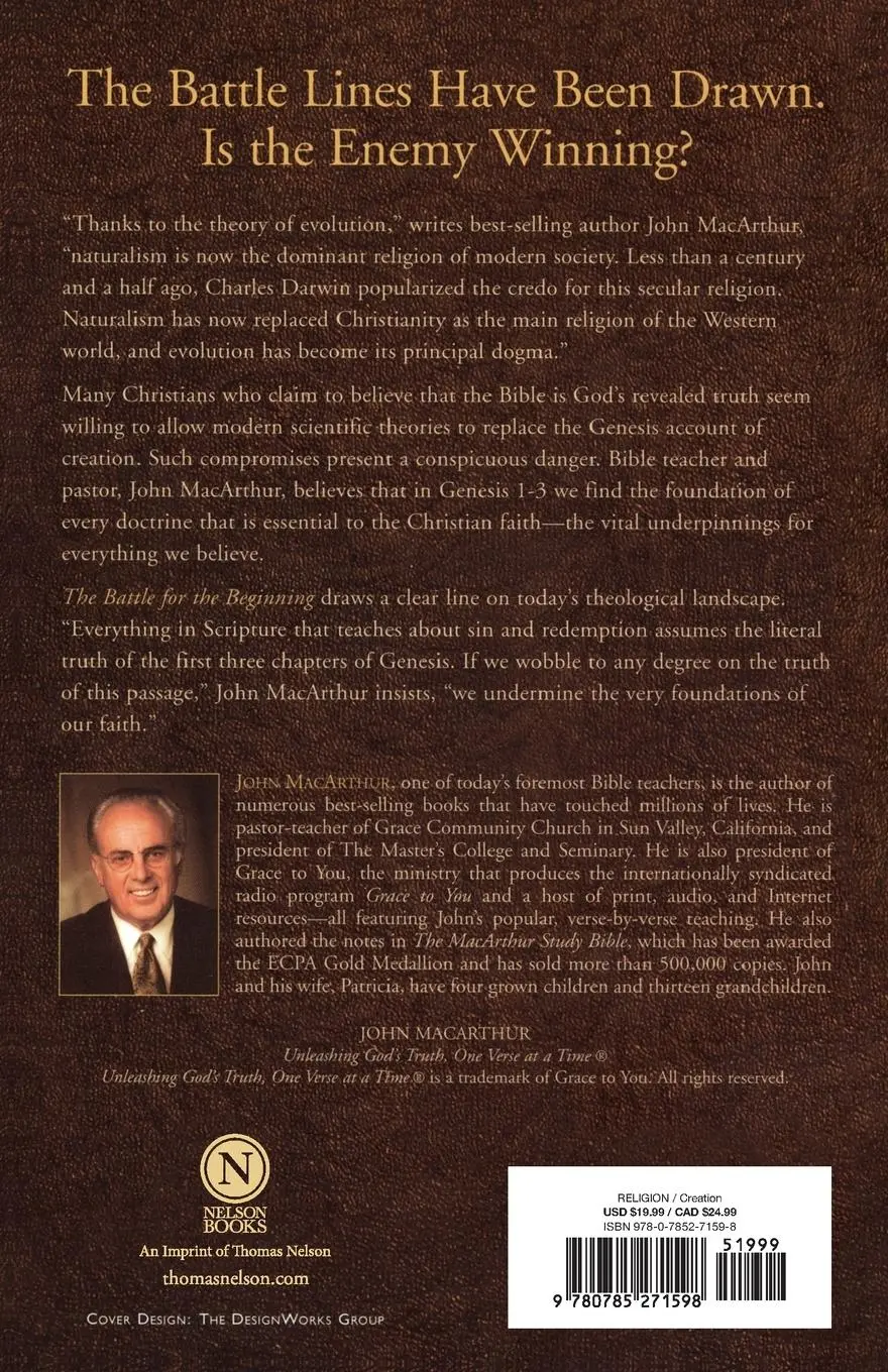 Rückseite: 9780785271598 | BATTLE FOR BEGINNING, THE | John Macarthur | Taschenbuch | Englisch