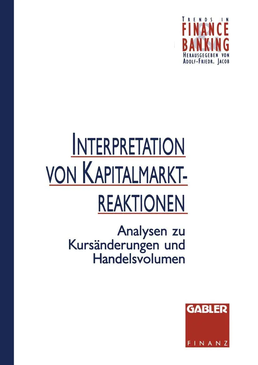Cover: 9783409141598 | Interpretation von Kapitalmarktreaktionen | Stefan Schmale | Buch